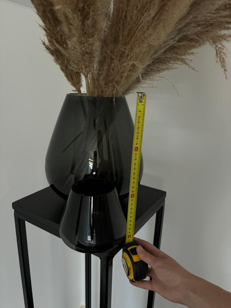 Vazen smoke grey, Overige kleuren, Ophalen of Verzenden, Minder dan 50 cm, Glas