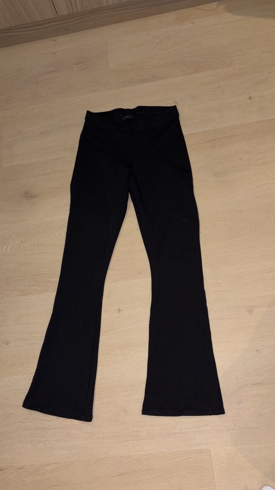 Flared broek (stretch), Ophalen of Verzenden, Zo goed als nieuw, Zwart, Lang