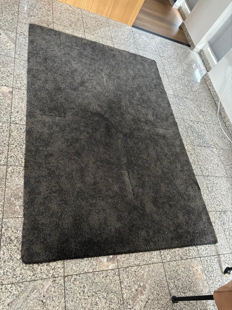 Grijs vloerkleed 135 x 195 cm, Gebruikt, 100 tot 150 cm, Ophalen of Verzenden, 150 tot 200 cm
