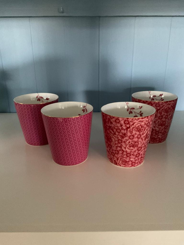 Pip Studio bekers roze bloemen en patroon, Huis en Inrichting, Keuken | Servies, Nieuw, Ophalen of Verzenden, Overige stijlen