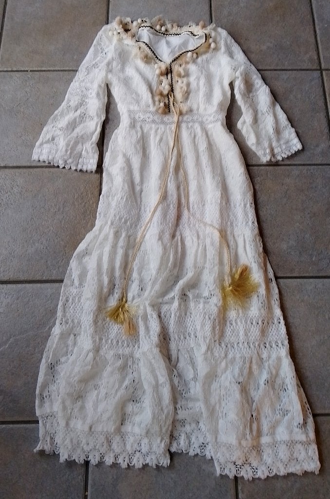 Witte Jurk, Kleding | Dames, Carnavalskleding en Feestkleding, Ophalen, Zo goed als nieuw, Maat 38/40 (M), Overige thema's