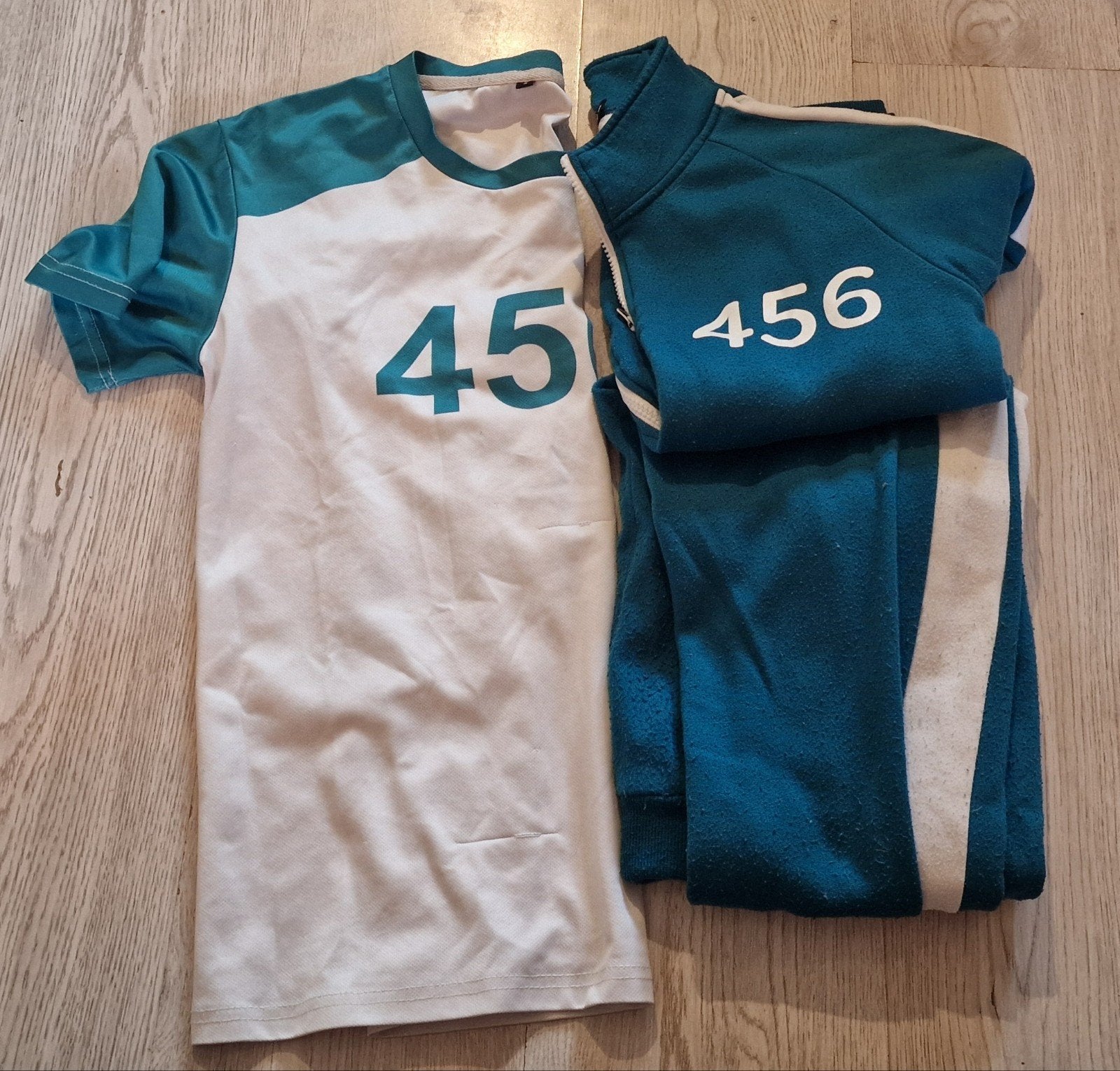 Squid Game kostuum maat S, Ophalen, Korte mouw, Maat 36 (S), Gedragen