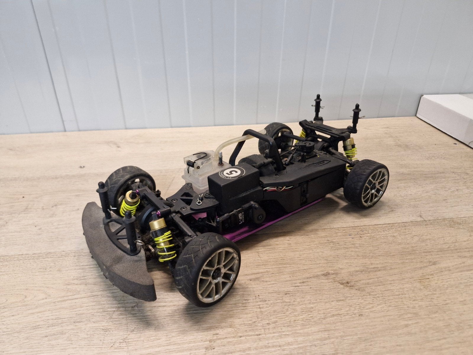 hpi rs4 2 speed chassis 1/10, Ophalen of Verzenden, Gebruikt, Nitro, Auto onroad