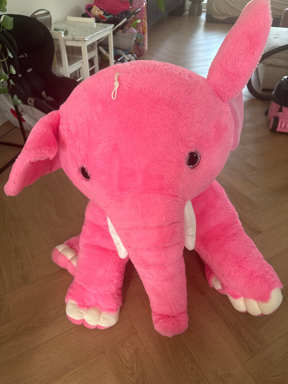 Grote roze olifant knuffel, Ophalen, Zo goed als nieuw, Roze, Olifant