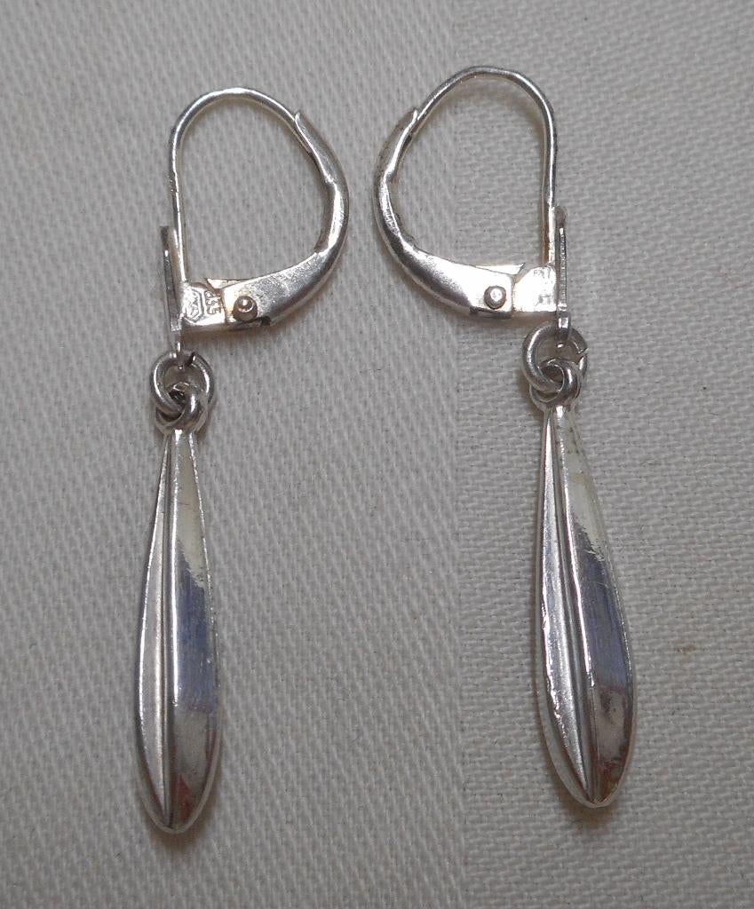 Zilveren vintage oorbellen met pegels nr.752, Sieraden, Tassen en Uiterlijk, Oorbellen, Hangers, Verzenden, Zo goed als nieuw