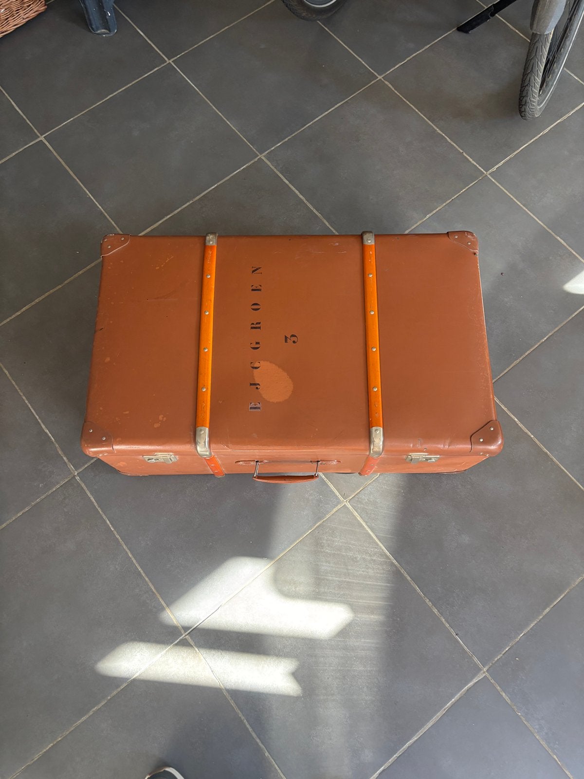 Vintage koffer, Ophalen, Hard kunststof, 45 tot 55 cm, Zo goed als nieuw
