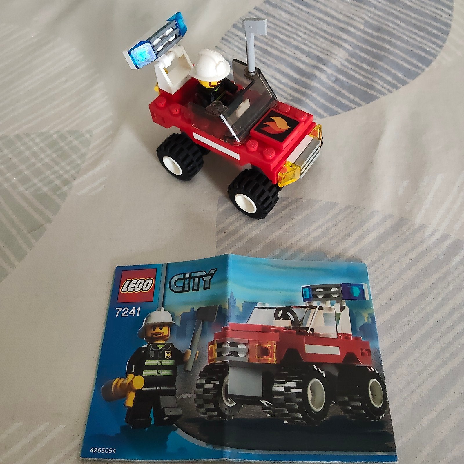 Lego City Brandweerwagen 7241 compleet metinstructies, Lego, Ophalen of Verzenden, Inclusief instructies, Complete set