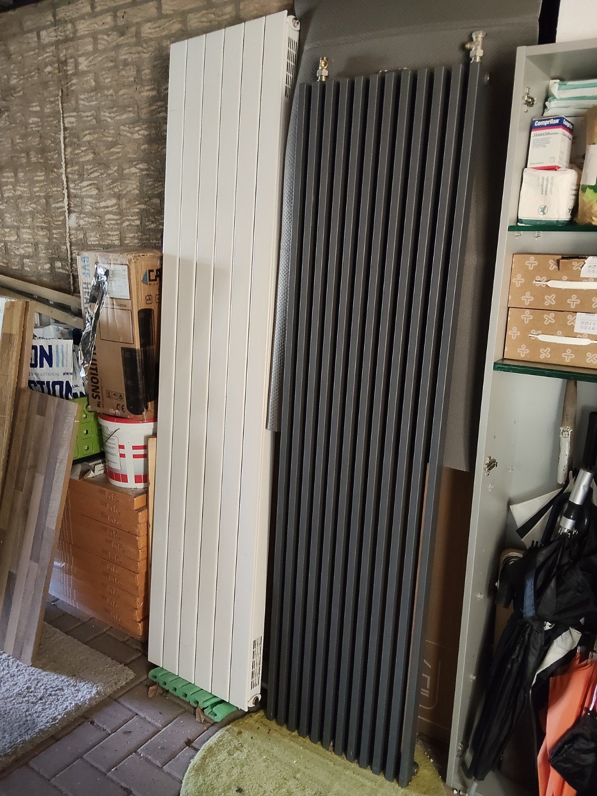 Grijze en witte design radiatoren, Ophalen, Gebruikt, Radiator, Minder dan 60 cm