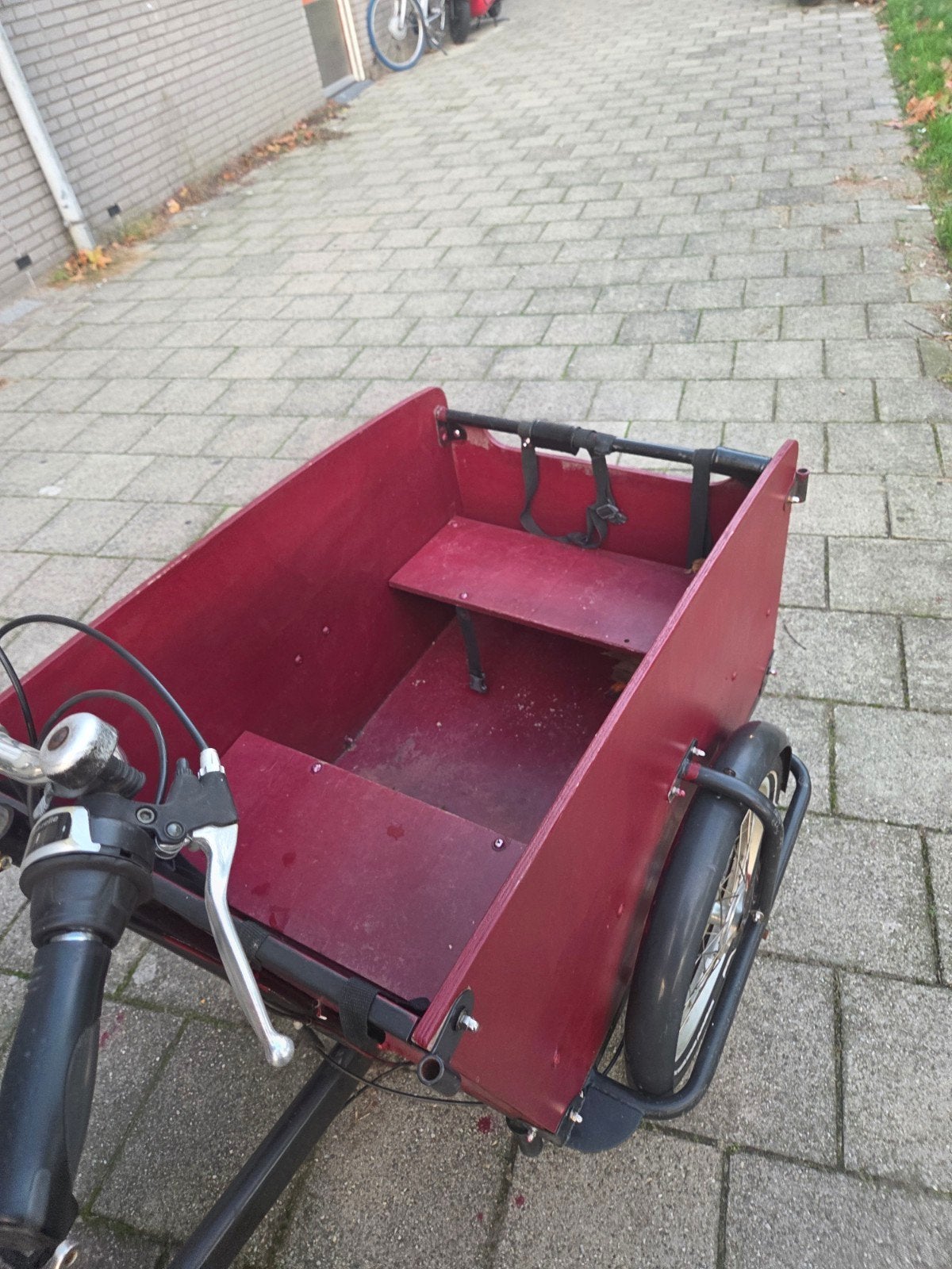 Bakfiets met 2 zitjes - Ideaal voor kinderen of goederen, Fietsen en Brommers, Gebruikt, 2 kinderen, Trommelrem, Ophalen