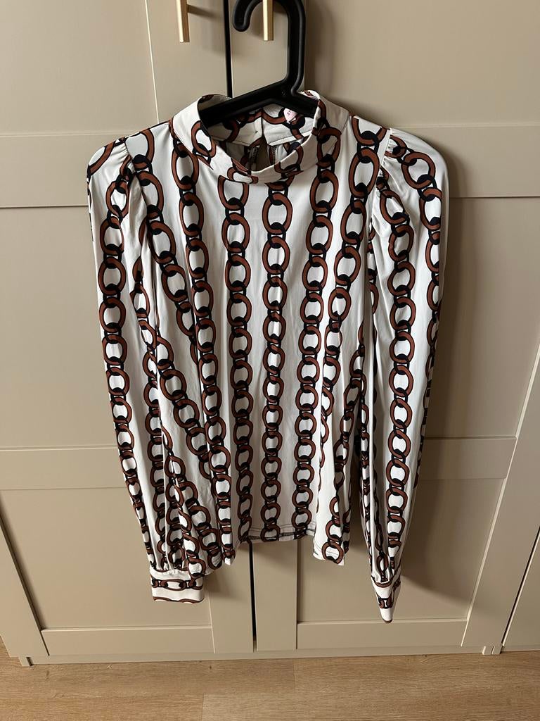 Studio Anneloes Travelstof Blouse, Kleding | Dames, Blouses en Tunieken, Gedragen, Maat 42/44 (L), Wit, Ophalen of Verzenden