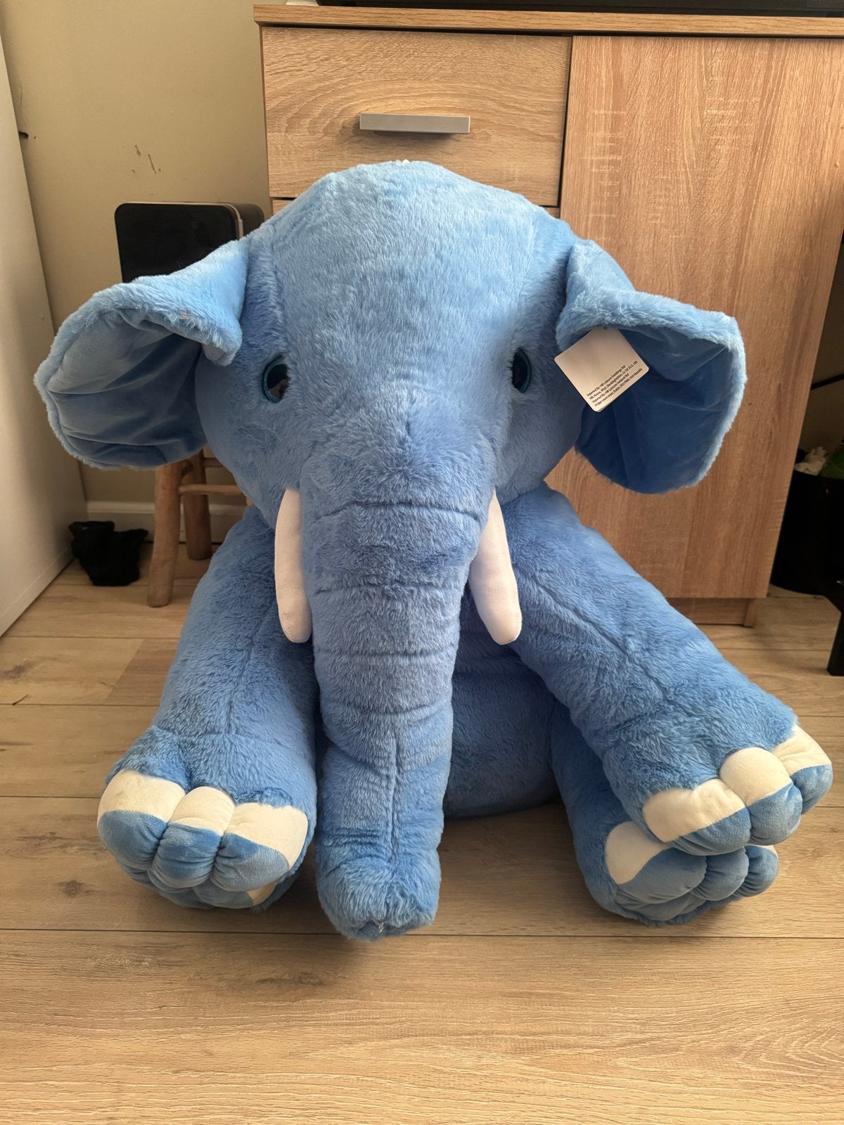 Grote blauwe olifant knuffel - Zo goed als nieuw, Kinderen en Baby's, Speelgoed | Knuffels en Pluche, Overige merken, Overige karakters