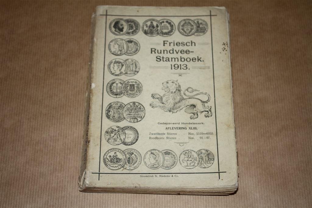 Friesch Rundvee Stamboek - 1913, Boeken, Ophalen of Verzenden, Gelezen