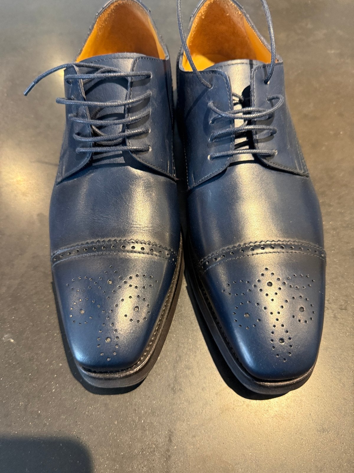 A.Testoni kalfslederen schoenen mt 42, Blauw, Overige typen, Nieuw, Ophalen of Verzenden