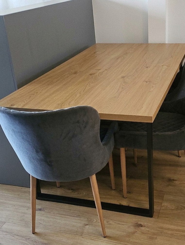 JYSK Eettafel AABENRAA (90x160 cm) Zo g, Ophalen, Zo goed als nieuw, Industriële, 4 tot 6 stoelen