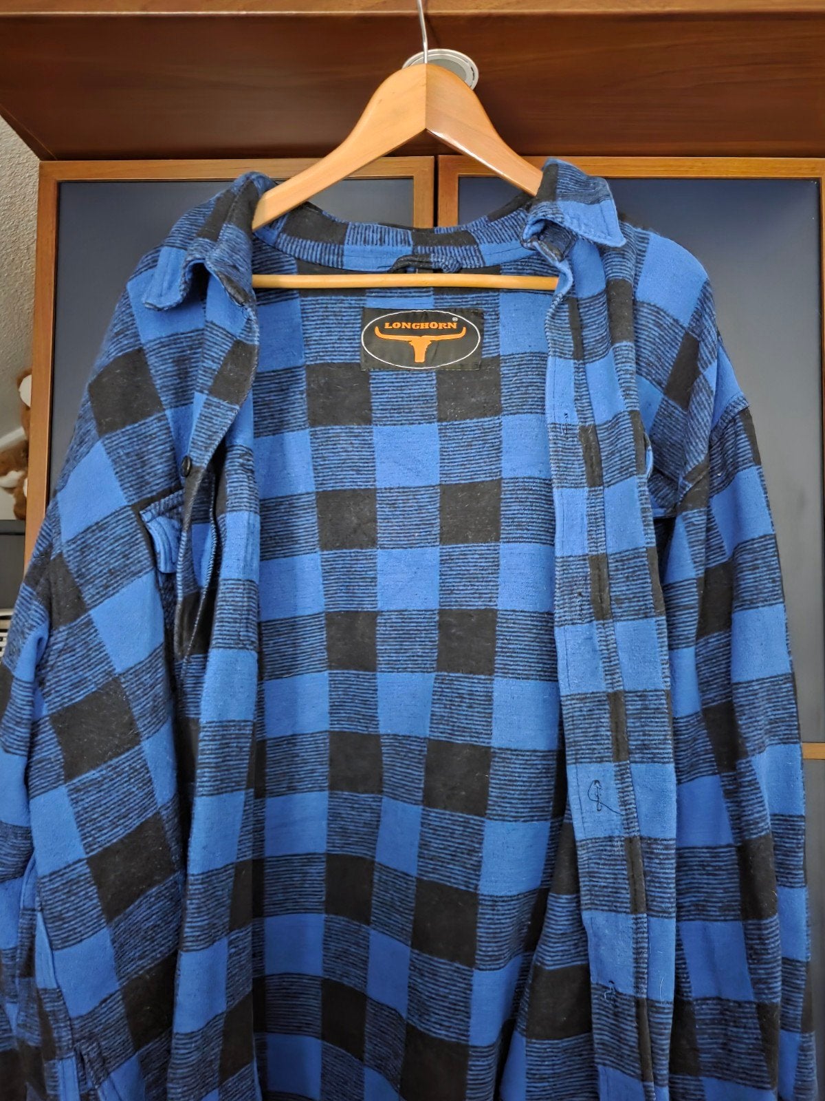 3 Houthakkers Overhemden - Blauw/Zwart Geruit, Longhorn, Austin Choppers, Blauw, Ophalen of Verzenden, Overige halswijdtes