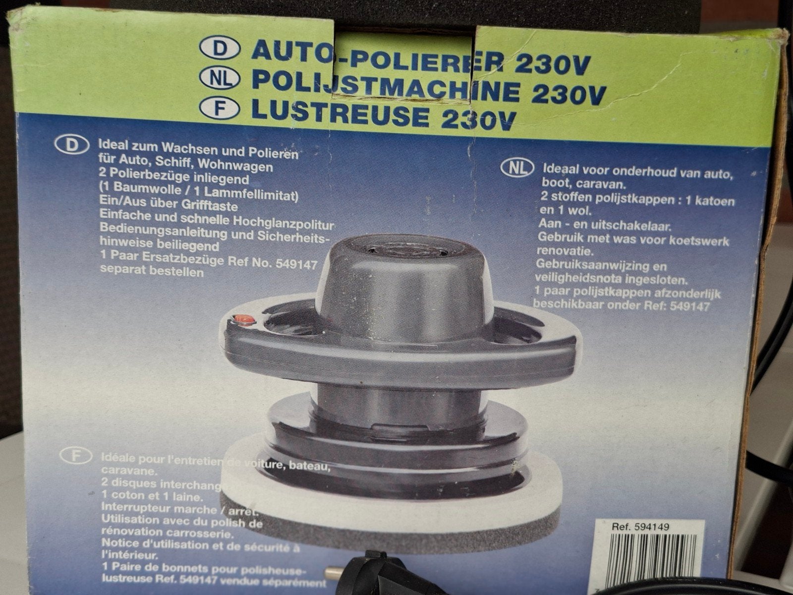 Auto Polijstmachine 230V - Voor Auto, Boot, Caravan, Ophalen of Verzenden, Zo goed als nieuw