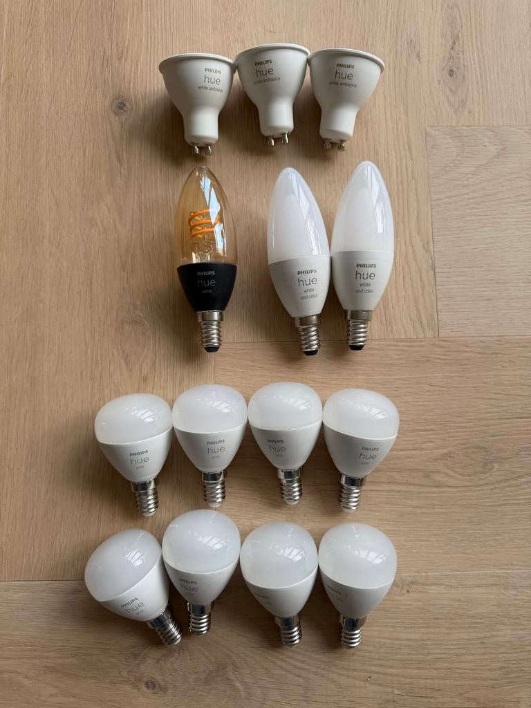Philips Hue Lampenpakket: E14 en GU10 - Diverse types, Ophalen, Gebruikt
