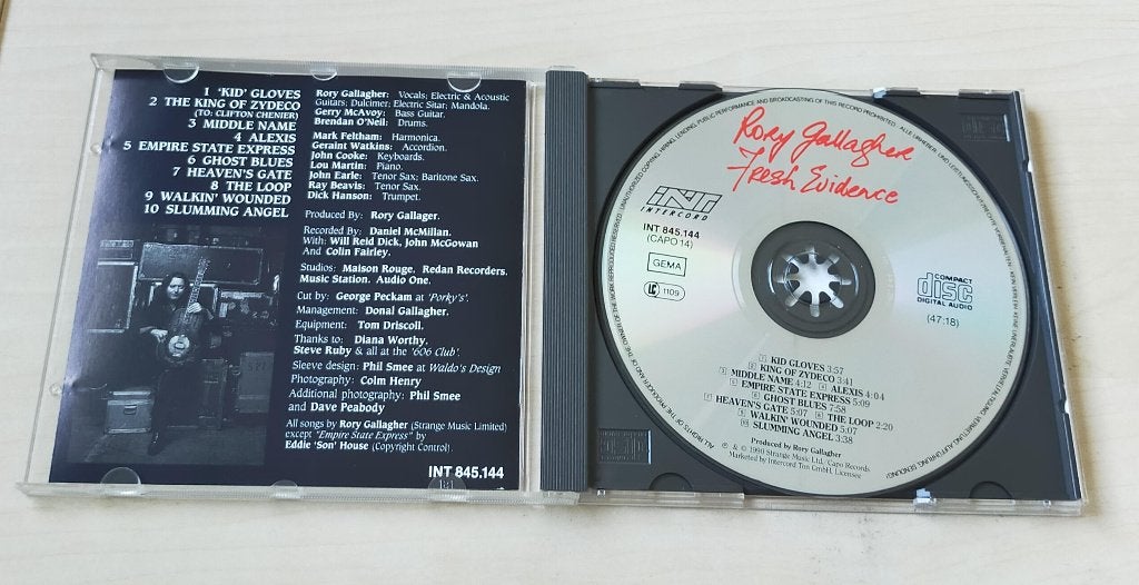 Rory Gallagher - Fresh Evidence CD 1990, Cd's en Dvd's, Ophalen of Verzenden, Gebruikt, Blues