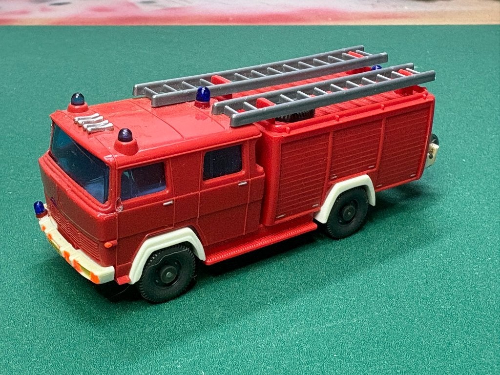 Wiking Magirus brandweer IMG7033/4/5/6, Ophalen of Verzenden, Gebruikt, Bus of Vrachtwagen, Wiking