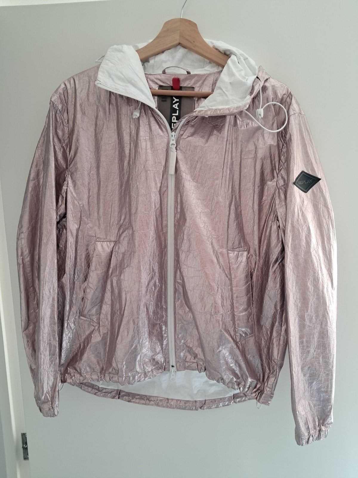 Replay zomerjas roze metallic maat M, Maat 38/40 (M), Replay, Ophalen of Verzenden, Zo goed als nieuw