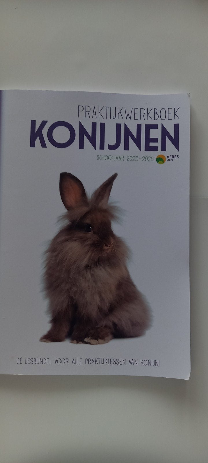 Praktijkwerkboek Konijnen Schooljaar 2025-2026, Ophalen of Verzenden, Zo goed als nieuw, Konijnen of Knaagdieren, Aeres Uitgeverij Barneveld