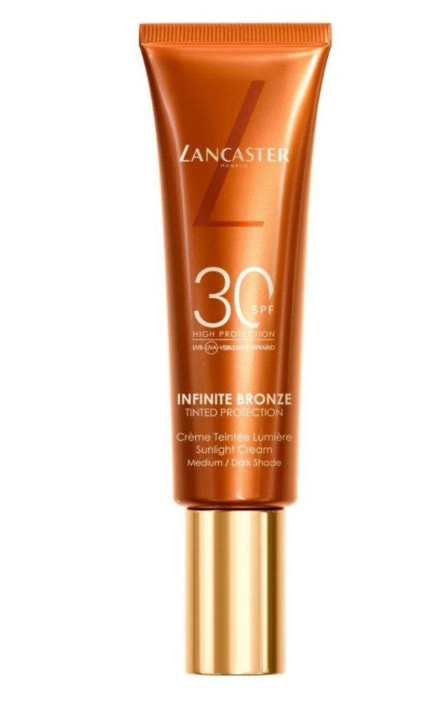 Lancaster Infinite Bronze Getinte Zonnebrandcrème SPF30, Bruin, Gehele gezicht, Nieuw, Ophalen of Verzenden