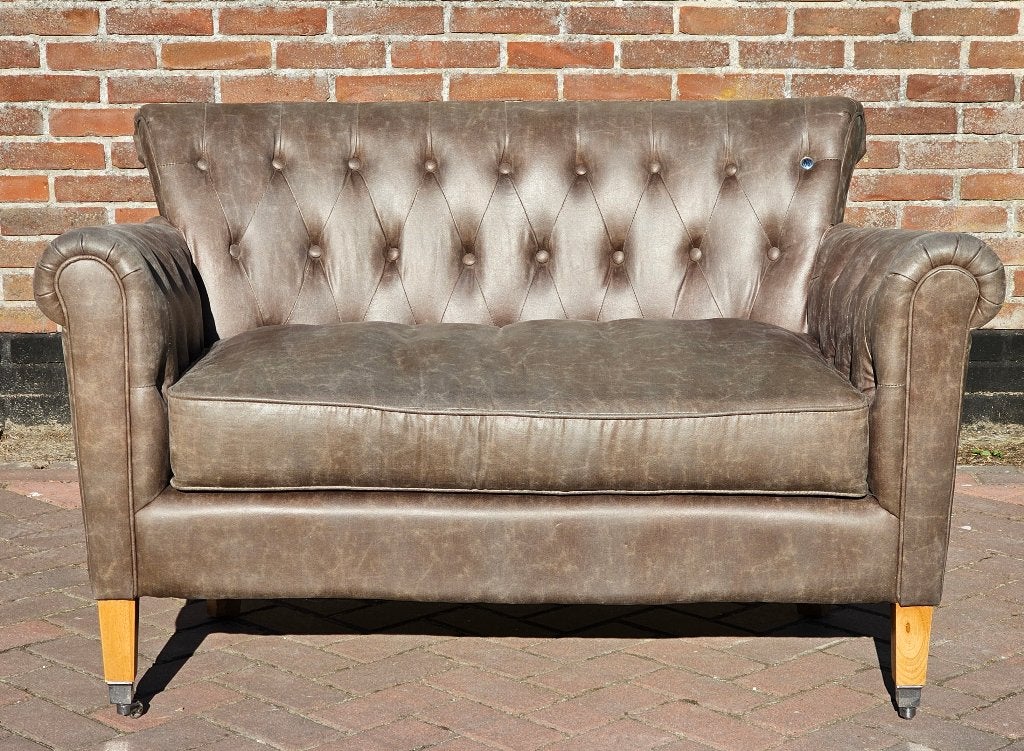 Rivièra Maison Loveseat Pellini koffiekleur, Ophalen, Minder dan 75 cm, 125 cm of meer, Zo goed als nieuw