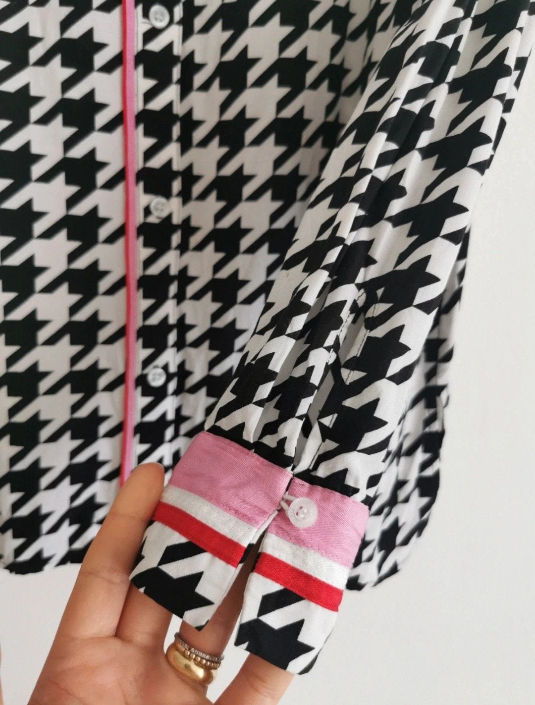 Marc Aurel Houndstooth Blouse - Maat 40, Kleding | Dames, Blouses en Tunieken, Maat 38/40 (M), Marc Aurel, Meerkleurig, Ophalen of Verzenden