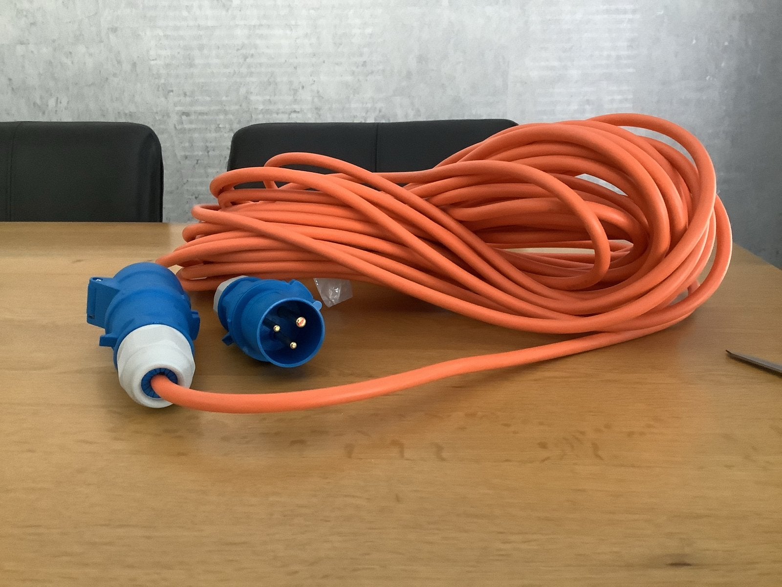 Verlengsnoer met CEE stekkers - Oranje, Ophalen, Gebruikt, Kabel of Snoer