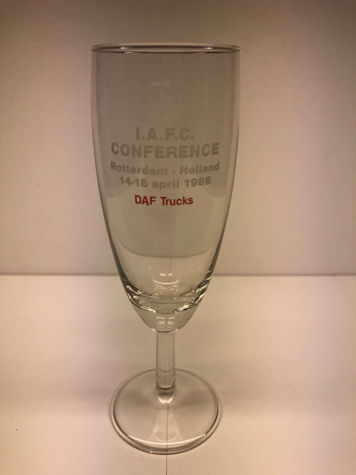 Champagneglas DAF Conference 1986, Ophalen of Verzenden, Zo goed als nieuw