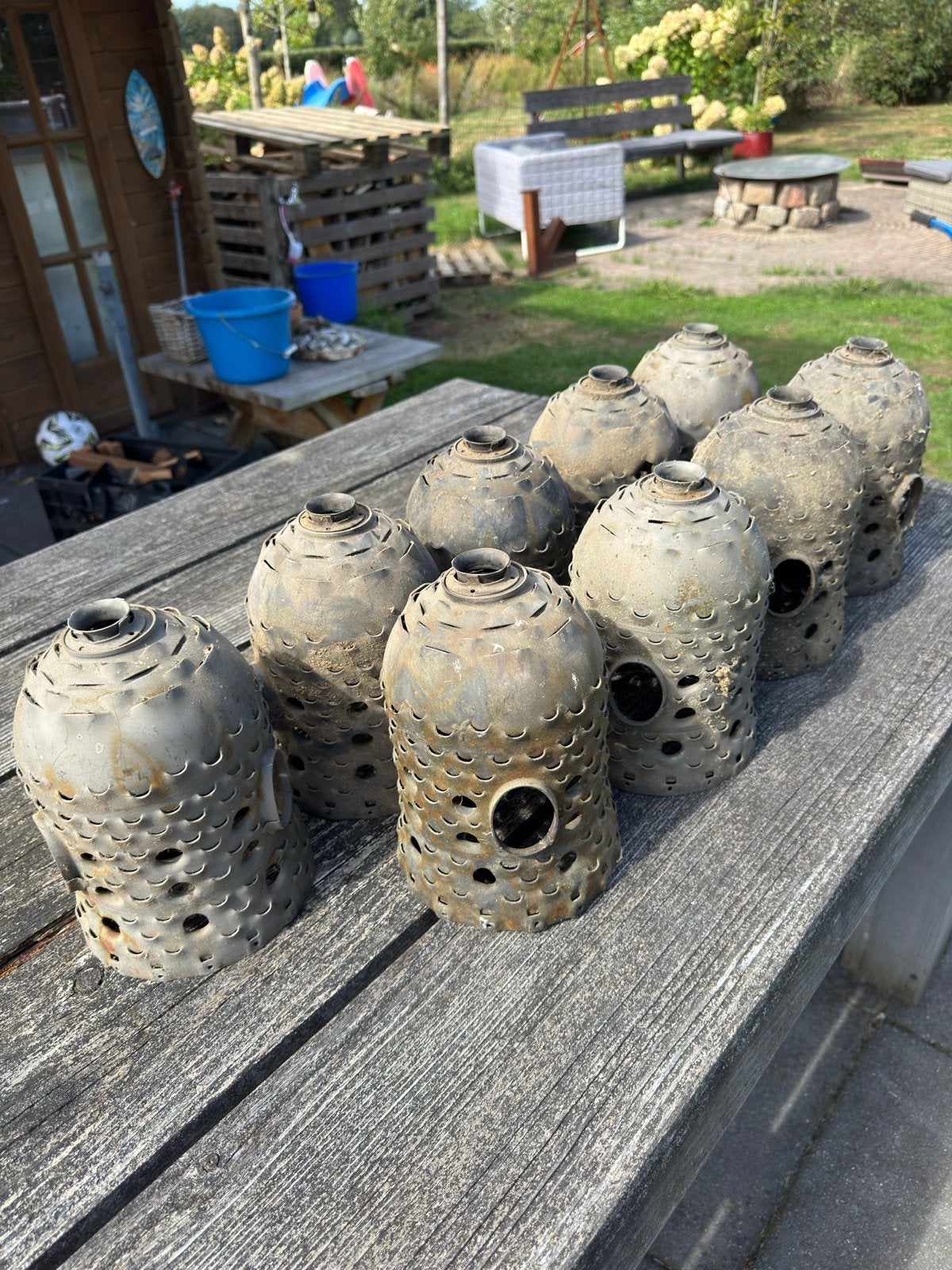 Antieke branderkorven/verbrandingskamers voor decoratie, Antiek en Kunst, Antiek | Lampen, Ophalen of Verzenden