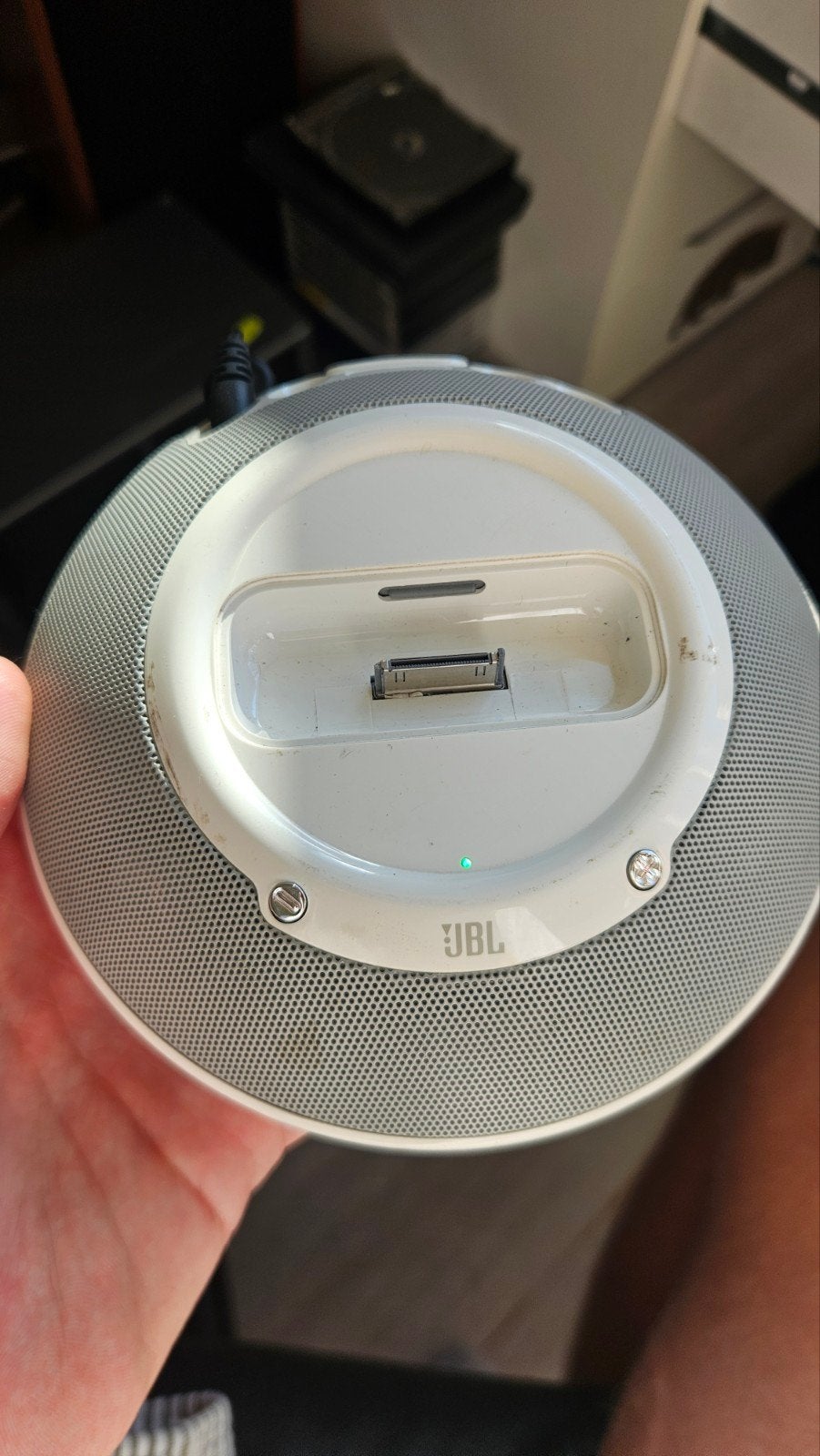 JBL On Stage Micro Docking Station Speaker Wit, Ophalen, Zo goed als nieuw