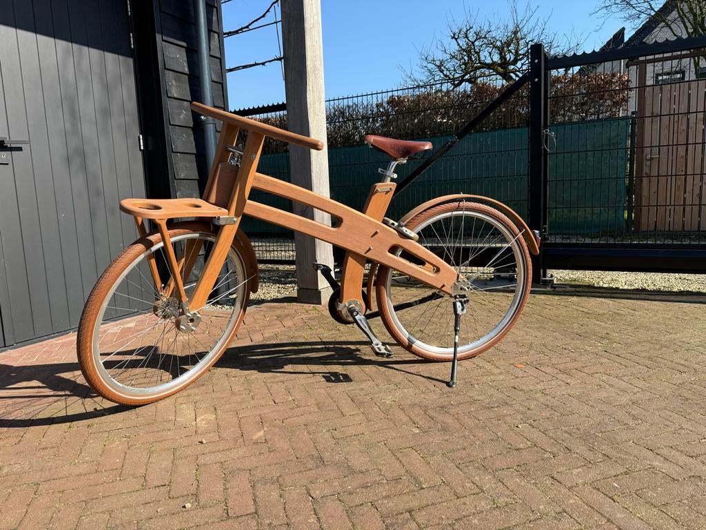 Unieke Bough Bikes houten fiets - Zo goed als nieuw, Overige merken, Terugtraprem, Versnellingen, Ophalen of Verzenden