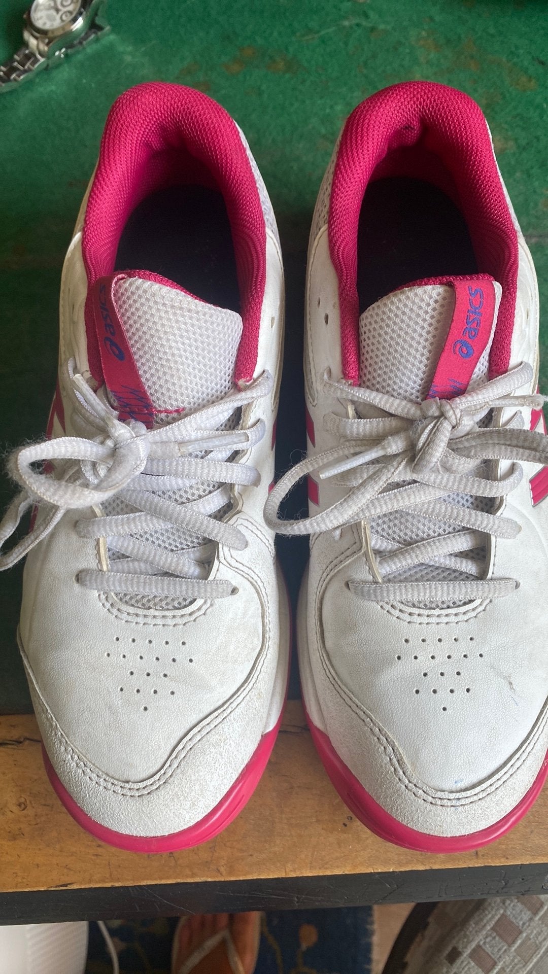 Asics Gel-Peake Hockeyschoenen - Maat 37.5, Ophalen of Verzenden, Gedragen, Wit, Sportschoenen
