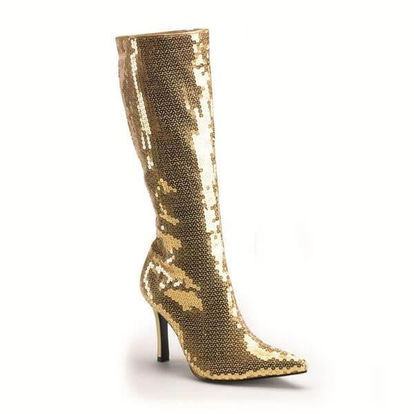 Gouden Pailletten Laarzen met Hoge Hak €20,00 va 20 paar, Ophalen, Hoge laarzen, Overige kleuren, Nieuw