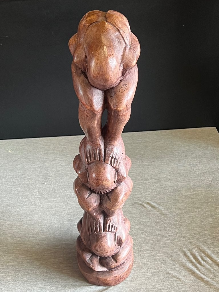 Yogi Man Orang Mula Yogiman Hout 60cm, Overige onderwerpen, Houtsnijwerk, Hout, 50 - 100 cm