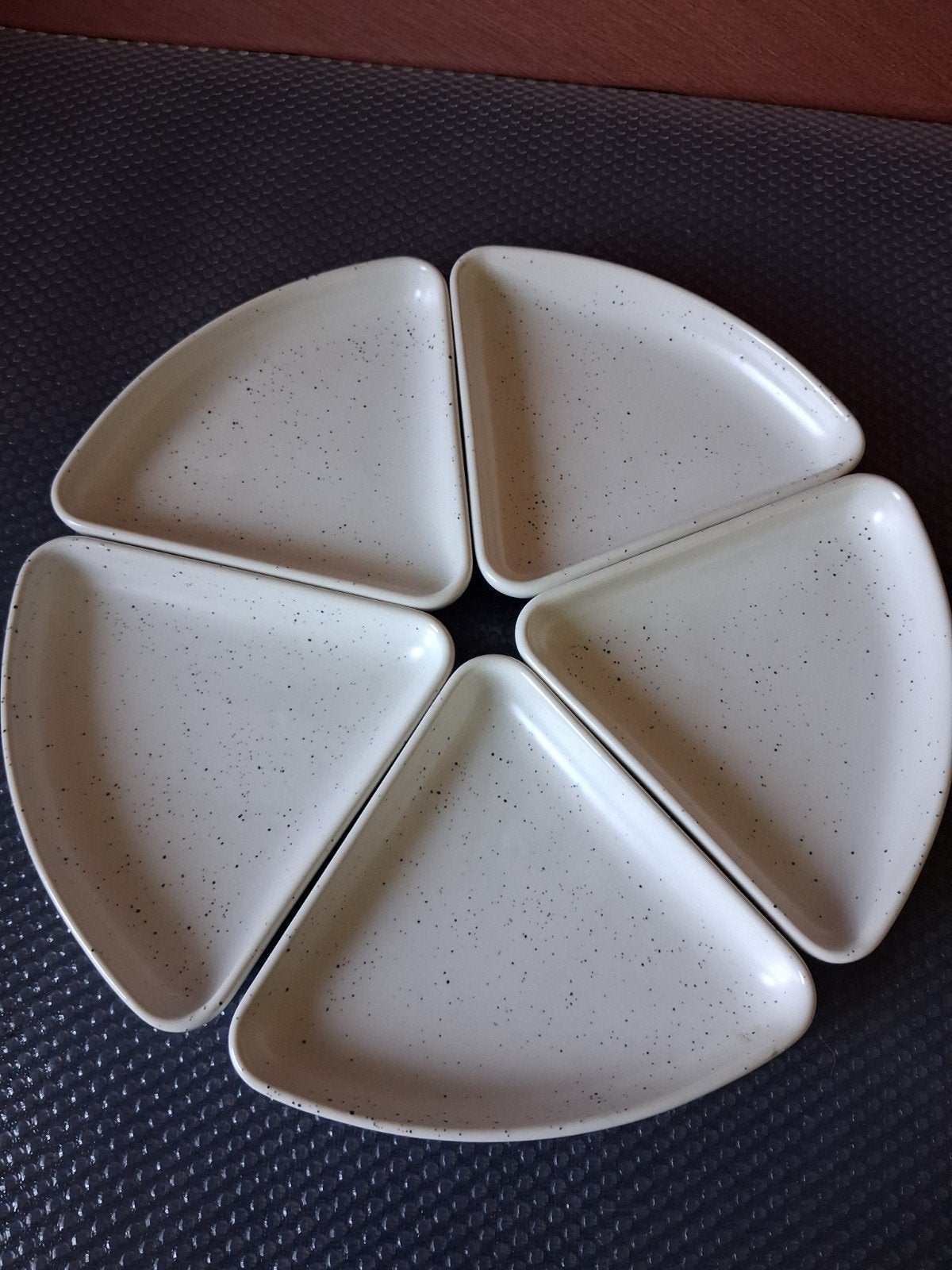 Hema driehoekige gourmetbakjes- set van 5, Huis en Inrichting, Keuken | Servies, Hema, Gebruikt, Keramiek, Ophalen of Verzenden