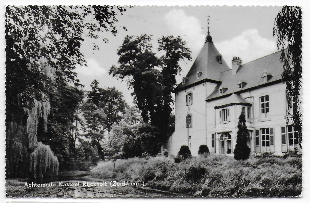 Rijckholt Kasteel Oude Gelopen Ansichtkaart (B5427), Ophalen of Verzenden, 1960 tot 1980, Gelopen, Limburg