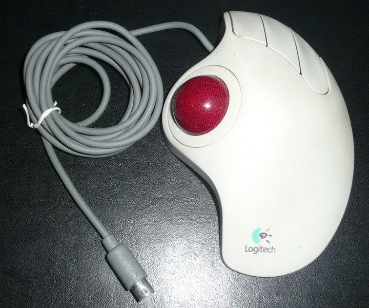 Logitech Muis met DUIMBAL (PS/2) 5-9, Rechtshandig, Muis, Ophalen of Verzenden, Zo goed als nieuw