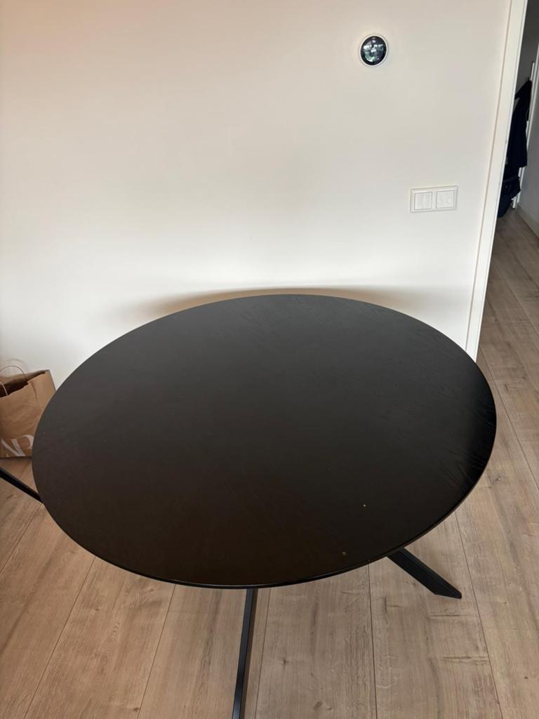 Eettafel Wood met 4 Westwing stoelen, Huis en Inrichting, Tafels | Eettafels, Gebruikt, Overige materialen, Modern, Scandinavisch