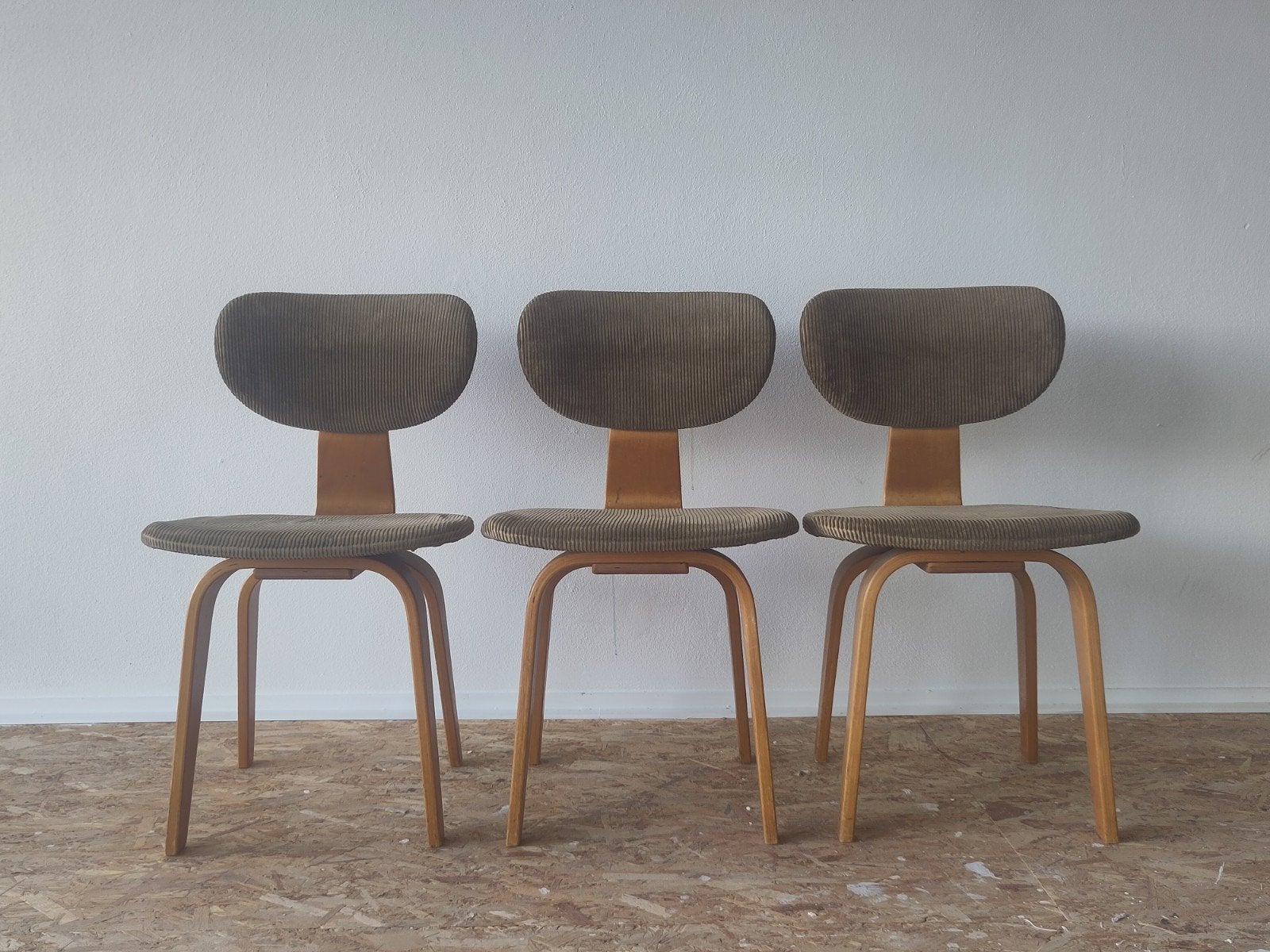 3x Pastoe stoel SB02 eetkamertoel berken serie hout stoelen, Gebruikt, Twee, ., Ophalen of Verzenden
