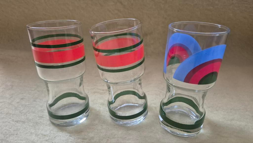 Jaren 70 limonade longdrink glazen, Verzamelen, Ophalen of Verzenden, Zo goed als nieuw, Overige typen