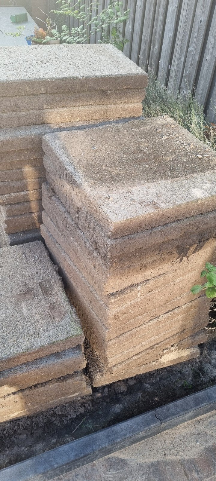 stoeptegels, beton/grindtegels 50x50 en 60x40, Tuin en Terras, Ophalen, Gebruikt, Overige typen, 10 m² of meer