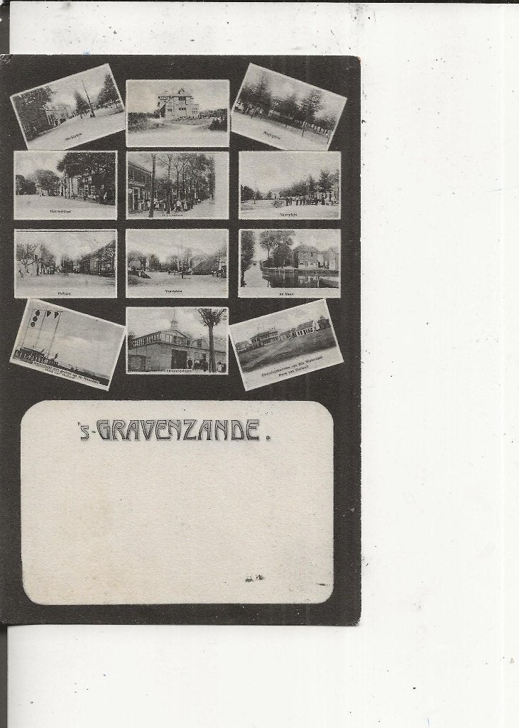 s Gravenzande 12-Luik met Vaartplein 1905, Ophalen of Verzenden, Voor 1920, Gelopen, Zuid-Holland