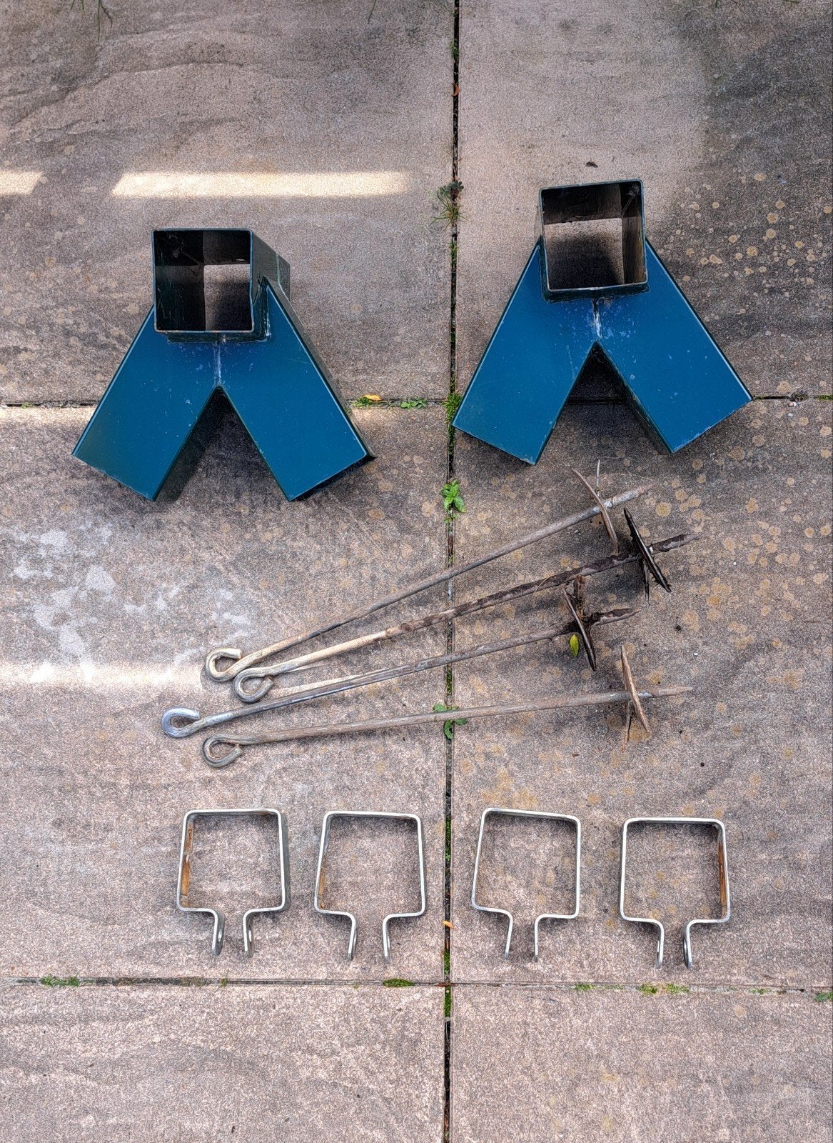 Schommelbevestigingenl, haken en grondankers, Ophalen