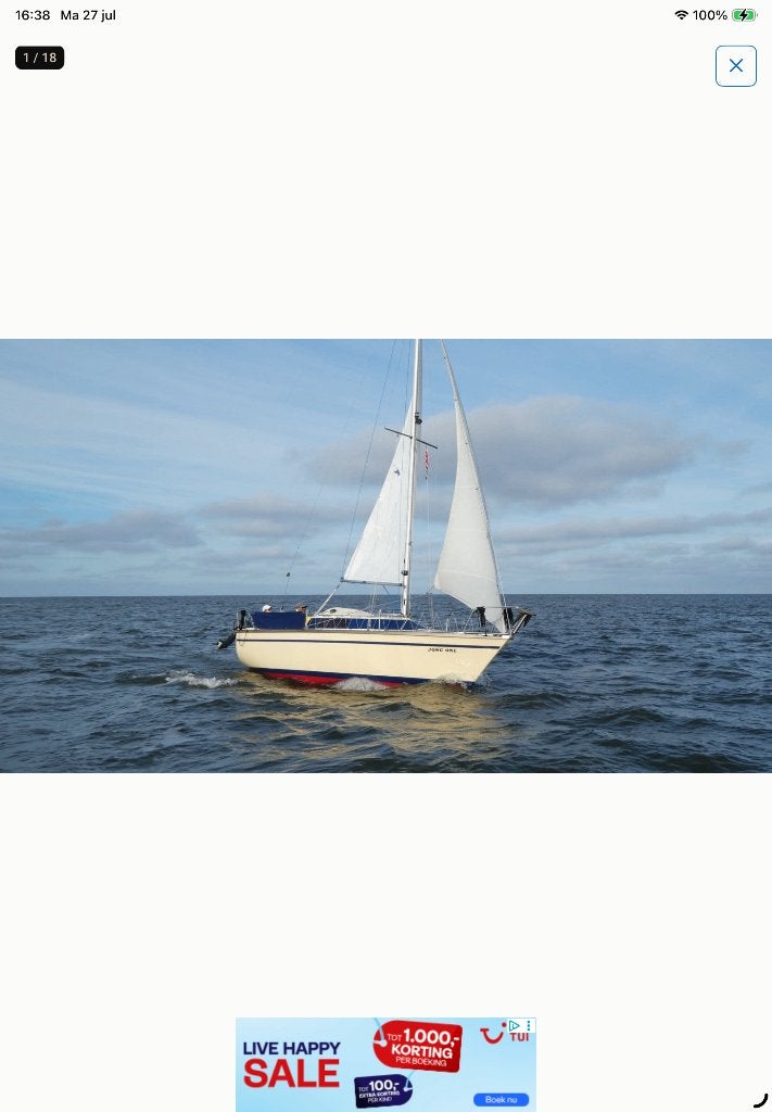 Dufour 24 Sport, Watersport en Boten, Ophalen, 8 pk, 1.90 meter, Zo goed als nieuw