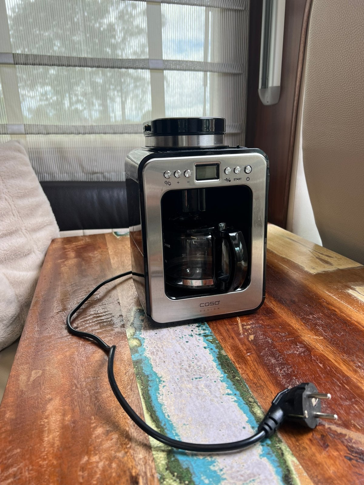 Design camper/caravan bonen- koffiezetapparaat., Caravans en Kamperen, Ophalen of Verzenden, Zo goed als nieuw