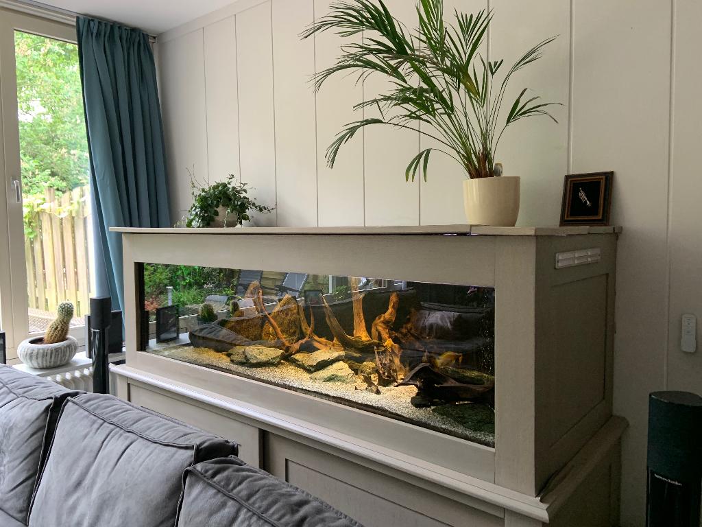 Aquarium. 2 meter, Ophalen, Gebruikt