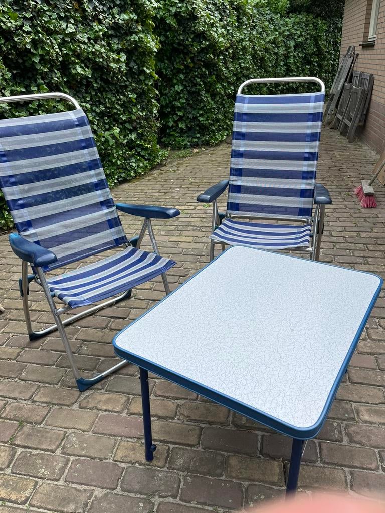 Camping stoelen crespo en tafel, Ophalen of Verzenden, Gebruikt, Campingstoel