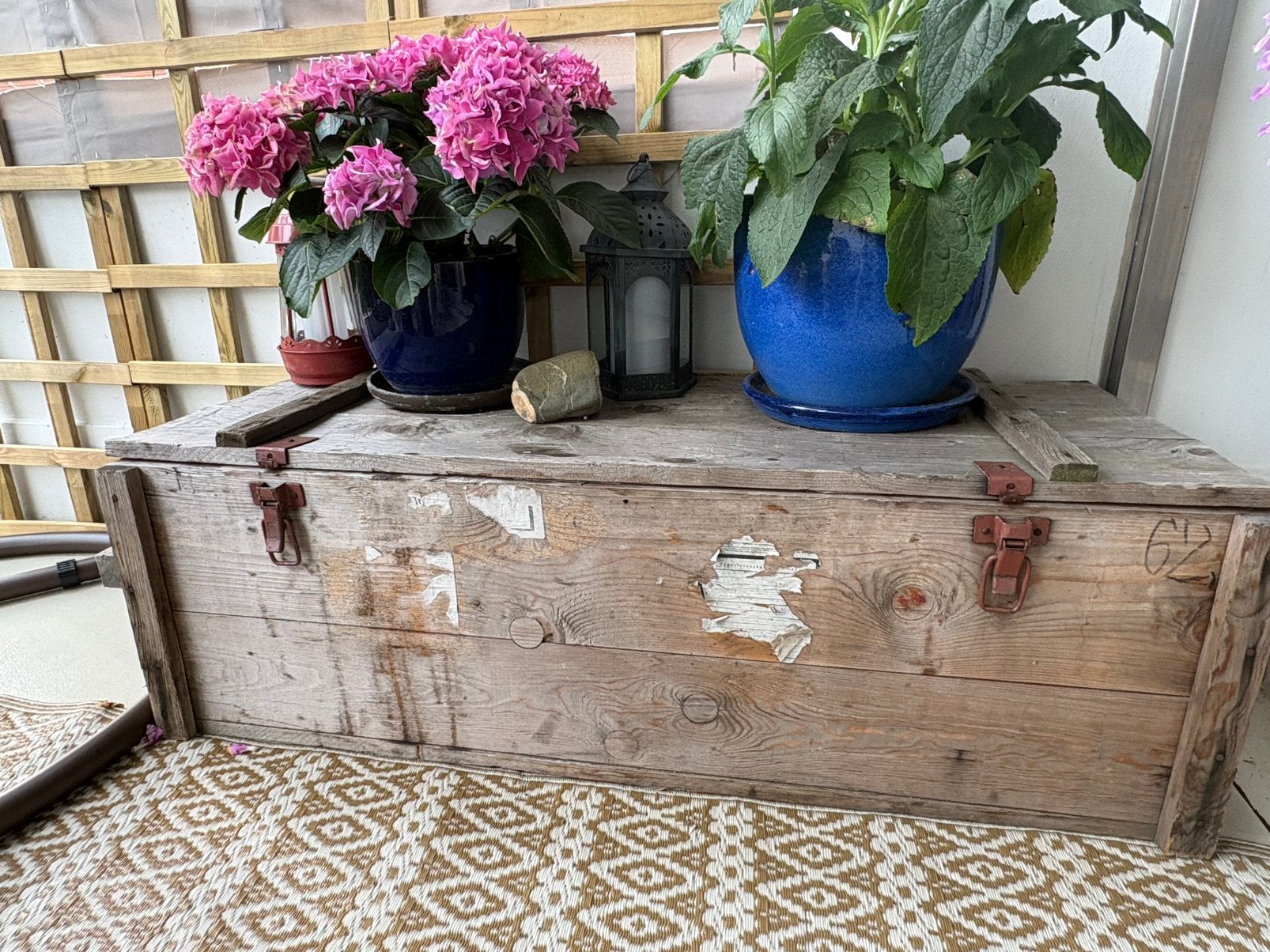 Oude houten legerkist 🌻 Moet weg, Ophalen, Minder dan 50 cm, Gebruikt, 100 tot 150 cm